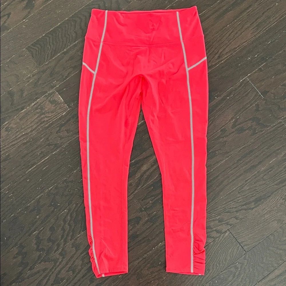 NWOT Free People Movement Neon Coral Leggings Size M